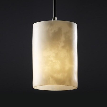Justice Design Group CLD-8815-20-NCKL-RIGID Clouds Collection Mini 1-Light Pendant Light Fixture